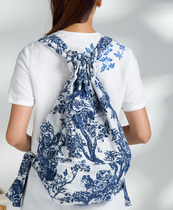 Cherry Blossom Multi-Purpose Cotton Linen Bag Vintage Meditation Bag Cotton Linen Travel Bag Backpack