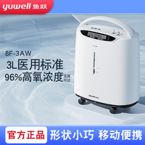 Fish Leap Oxygen Machine Home Oxygen Suction Machine for the Elderly Medical 3L Liter Concentration 90% Small Home Atomization Oxygen Machine