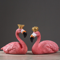 European Flamingo decoration decoration creative wedding wedding gift living room room TV cabinet decoration crafts