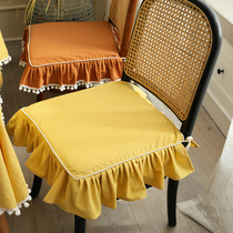 Cotton simple solid color chair cushion four seasons universal thickened winter stool seat cushion home seat cushion butt fart seat cushion