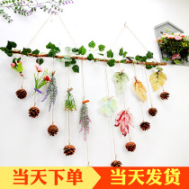 Simple pastoral style Photo wall hanging decoration Kindergarten cafe restaurant dry branch wall hanging pendant