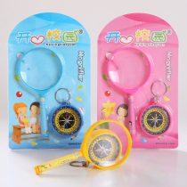 Childrens Cartoon Magnifying Mirror Band Guide Compass Zoom Preparatory Mirror Science Experimental Toys Premature Teaching