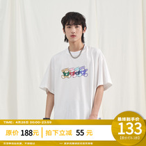 PCLP four Cubs short sleeve country Chaodeo Valentines 2021 new white half sleeve t-shirt man