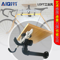 Bicycle wall adhesive hook LOFT Industrial Wind indoor wall rack adjustable mountain road bike trailer frame