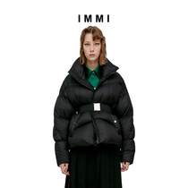 (Designer brand IMMI)Haiqing with drawstring short candy color white goose down down jacket 192JK037