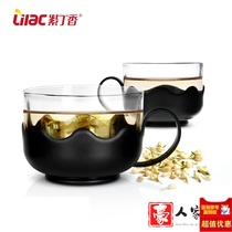 Thickened heat-resistant glass with handle Teacup Water cup Tea cup Creative small cup Milk tea coffee cup