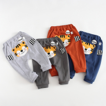 Nachin infant spring autumn season pants baby pure cotton Korean version Harun long pants male and female children clothing large PP pants tide