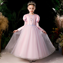 Girls dresses spring and autumn new Lolita Aisha pink Aisha princess dress Childrens dresses tutu foreign style