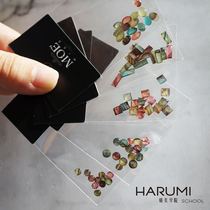 Japanese MOE jewelry crystal stone tati design shell stone color shell cat eye stone nail jewelry