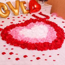 Wedding gala wedding decoration layout simulation fake petals wedding layout hand simulation rose petals