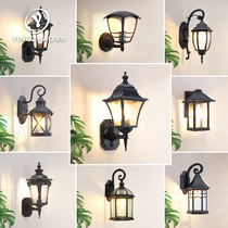 Sun lamp led super bright outdoor courtyard villa gate corridor exterior wall terrace retro outdoor waterproof wall lamp