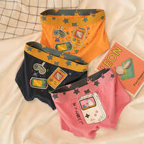 Mens underwear cotton boxer personality trend print boxer pants summer breathable summer thin shorts