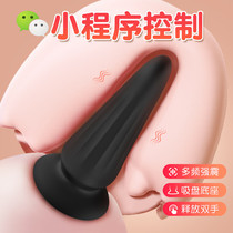 Remote control vibration anal plug silicone into sexual products insert anal chrysanthemum adult products back court Jade plug