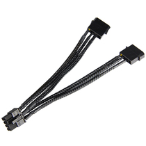 Dual 4PIN turn graphics card power supply line large 4p turn graphics card 6Pin power cord dual D turn graphics card 8Pin adapter wire