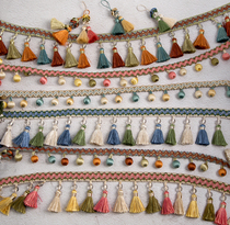 Tang Rabbit drapes Curtains Lace decorative hanging ears Flow subeads Beads Diy Handmade Fabric Accessories Accessories 2