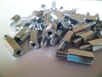 Hexagon stud M4X8 10 12 15 6 Galvanized isolation column Adapter column M4 external teeth to M3 internal teeth iron column