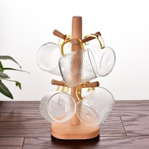 Glass water Cup Japanese home set high temperature cold tea ceremony glass cup tea cup with clear hammer pattern