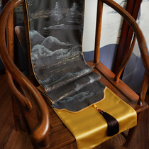 Sample room Chinese table flag black light lavish Chinese style Zen tea table Flag table cloth upscale bed Flag Tea mat Tea mat