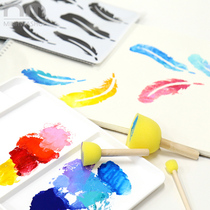 New Years Day large rectangular palette Plum color box Three-line watercolor flat pigment palette Gouache