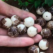Bodhi root carved flower skin Lotus loose beads DIY handmade beaded Buddha beads bracelet accessories Bodhi pendant with beads