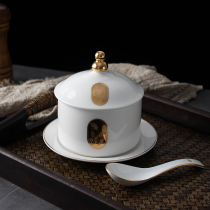 Chinese Buddha jumping over the wall stew pot Ceramic soup pot with lid Water-proof stew pot Steaming pot Wing cup Abalone Sea Cucumber Cup