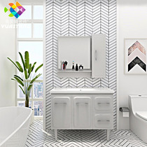 Fish love sugar bathroom Fish bone mosaic bathroom tiles Nordic kitchen simple black and white wall tiles Balcony floor tiles