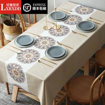 LXRXDD tablecloth waterproof oil and washing tablecloth rectangular tea coupon in red hot tablecloth