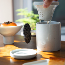 With lid filter Volcanic rock mineral glaze Ceramic water cup Porcelain cup Personal creative teacup Mug Office Teacup