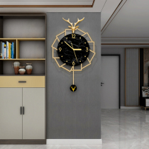 Nordic light luxury decorative clock wall clock living room household fashion modern minimalist clock creative personality art wall clock