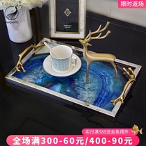 European-style light luxury tray storage storage equipment living room coffee table table table model room practical home accessories soft decoration