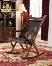 American leisure chair Rocking chair Solid wood recliner Lazy chair chair Living room sofa chair Single sofa Happy chair Spot