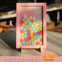 Retro pink wedding sign-in book activity fingerprint tree sign-in creative custom birthday signature book photo frame