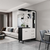 2021 new pull-out shoe cabinet Xuanguan cabinet integrated with key partition sofa side cabinet black and white leaning against wall shielded cabinet