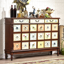 American shoe cabinet porch cabinet Hall storage locker living room decoration cabinet partition cabinet American shoe cabinet ultra-thin