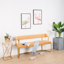 Nordic shoe stool with backrest simple sofa stool bed tail stool clothing store long bench creative Net red sofa bench