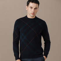 Thickened mens cardigan loose size round neck middle-aged sweater middle-aged and elderly dad knitwear winter mens clothing