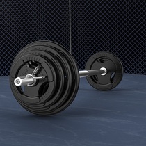 Electroplated barbell mens dumbbell home fitness set Bold Austrian rod hole hand grip iron core rubber barbell piece female