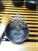 (Silver Snow) Creative Metal Brass Silver Snow Flower Customized Gift Bookmark(6*5CM)