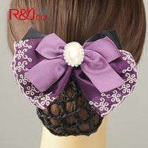 Bow career hair net net pocket hairclip job nurse floral headdress plate hair net Korea card issuing bank net pocket
