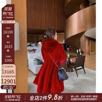 CC fur Seattle imported purple standard mink fur coat mink fur coat women long winter