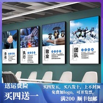Corporate Culture Wall Company Decorative Painting Office Conference Room Workshop Corridor Mural Background Inspirational Slogan Hanging Painting