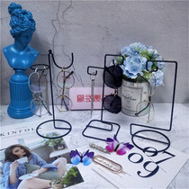 New simple Chinese style iron glasses stand glasses props decoration glasses display stand decoration