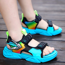 Boy Sandals 2022 new summer childrens anti - slip soft sole sports beach shoes in large childrens toe drag girls