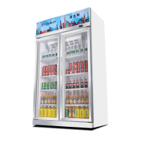 Dax LG-1200CF-2080 Commercial freezer frost-free air-cooled beverage display cabinet Copper tube glass door refrigerator