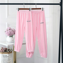 Parent-child leggings Flannel autumn and winter pajamas Children fairy warm pants thickened plus size boys and girls