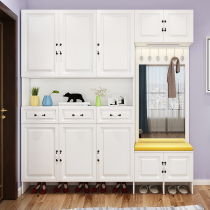 Minimalist modern door hall Closet Shoes Cabinet Living-room Entrance Door Hyun Closing Cabinet Change Shoes Stool Integrated Home Doorway Cloakroom Customised