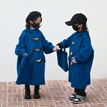 Childrens clothes with corner clothes for childrens hair clothes thick autumn and winter clothes for boys and girls Han edition plus wool coat clothes