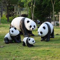 Crafts installation Real estate Outdoor Panda sculpture Large FRP cartoon ornaments Garden landscape Zoo