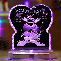 Tanabata Valentines Day gift to send girl girlfriend special personality diy custom luminous gift special romantic surprise