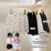Girls dress pants 2021 Summer new loose casual Po points wide-leg small and medium girl baby girl cotton lantern shorts